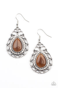 Paparazzi-Endlessly Enchanting - Brown Earring