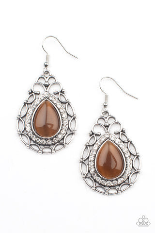 Paparazzi-Endlessly Enchanting - Brown Earring