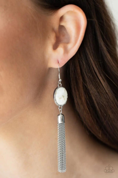 Oceanic Opalescence White Earring