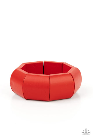 Paparazzi-Coconut Cove - Red Bracelet