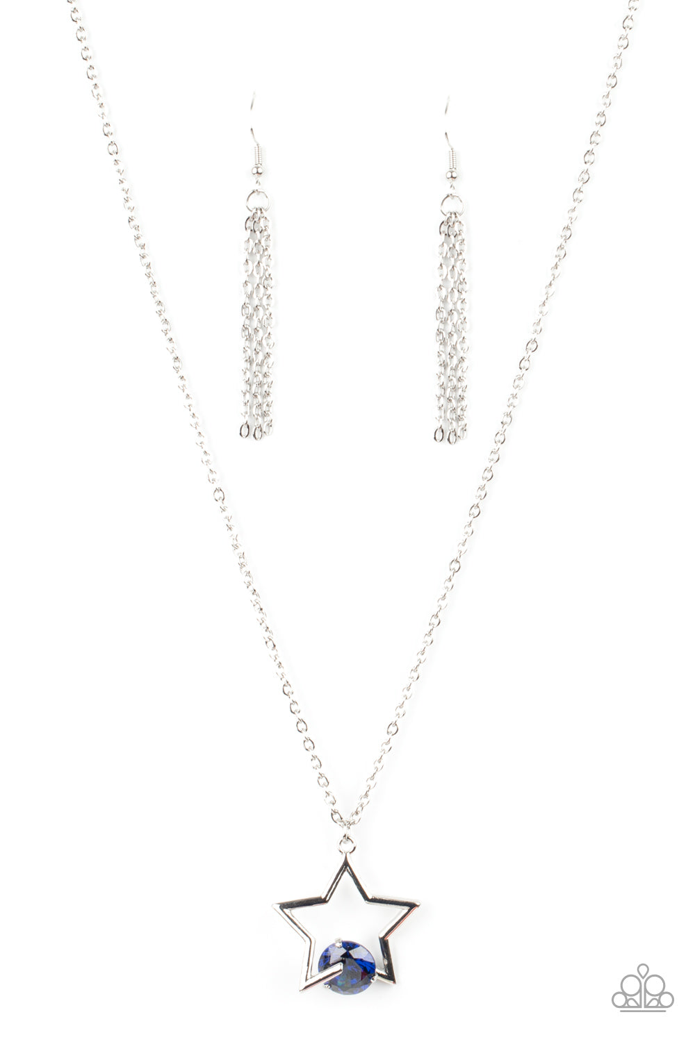 Paparazzi-Starry Fireworks - Blue Necklace