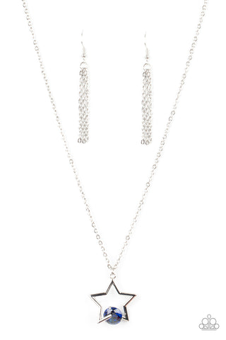 Paparazzi-Starry Fireworks - Blue Necklace