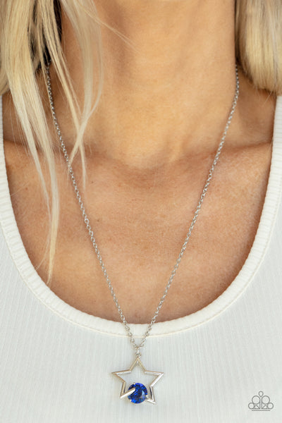 Paparazzi-Starry Fireworks - Blue Necklace