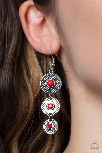 Totem Temptress Red Earring