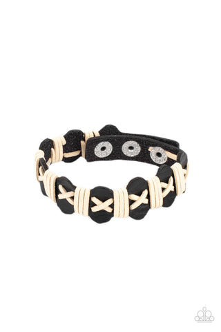 Paparazzi-Macho Maverick - Black Bracelet