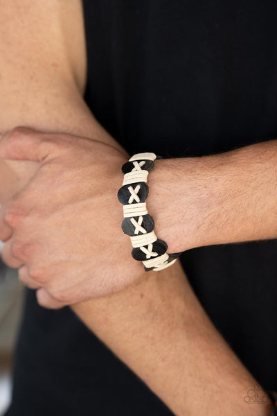 Paparazzi-Macho Maverick - Black Bracelet
