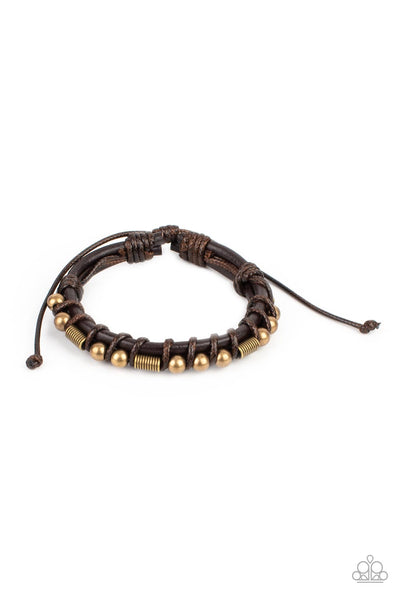 Paparazzi Bronco Brawler - Men Brass Bracelet