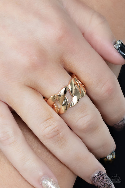 Paparazzi-Industrial Insider - Gold Ring