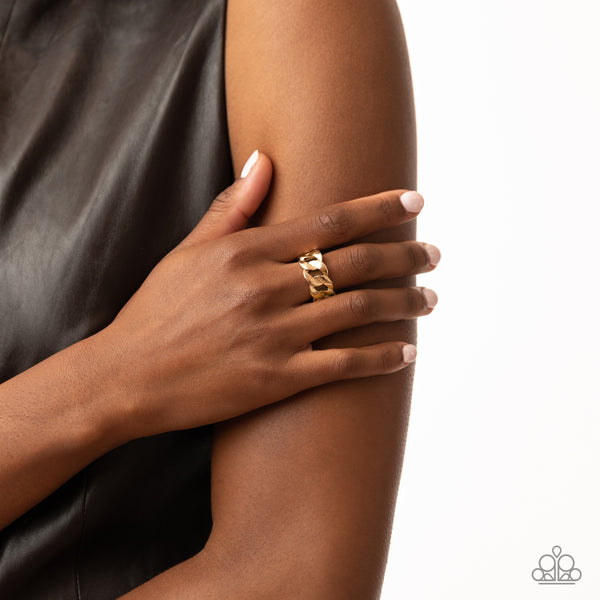 Paparazzi-Industrial Insider - Gold Ring