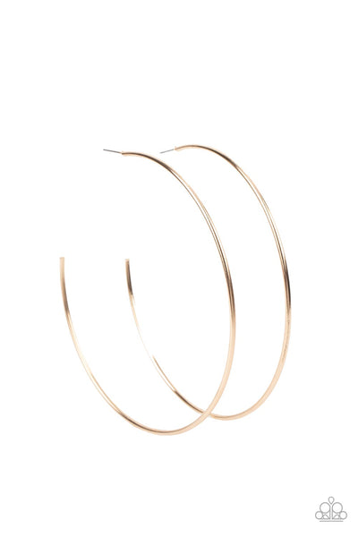 Paparazzi-Colossal Couture - Gold Earring