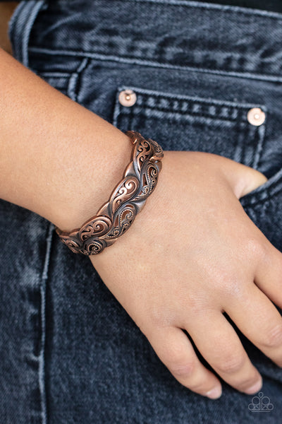 Paparazzi-Paisley Portico - Copper Bracelet