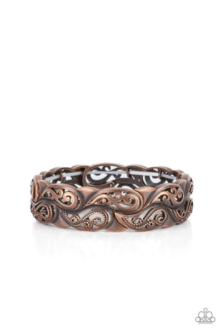 Paparazzi-Paisley Portico - Copper Bracelet