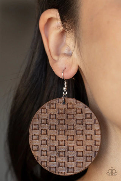 WEAVE Me Out Of It Brown Earring