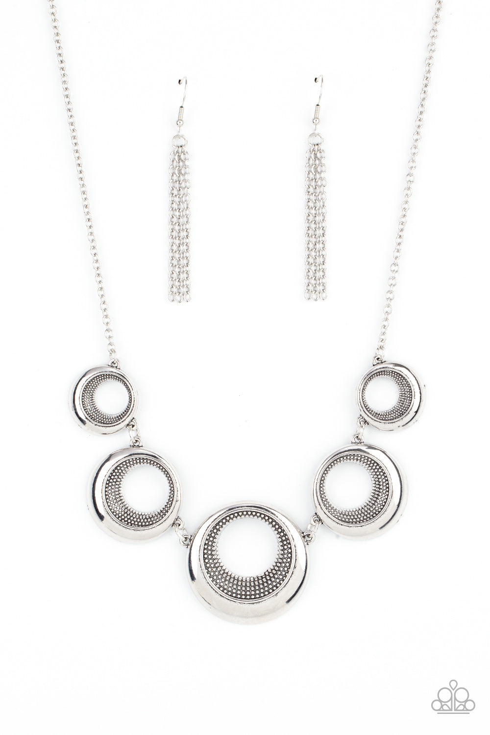 Paparazzi-Solar Cycle - Silver Necklace
