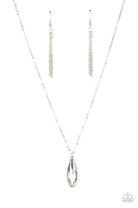 Paparazzi-Prismatically Polished - White Necklace