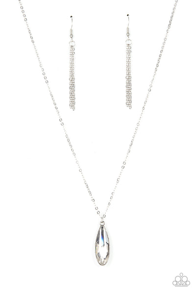 Paparazzi-Prismatically Polished - White Necklace