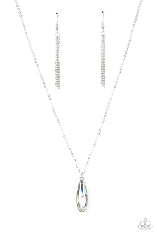 Paparazzi-Prismatically Polished - White Necklace