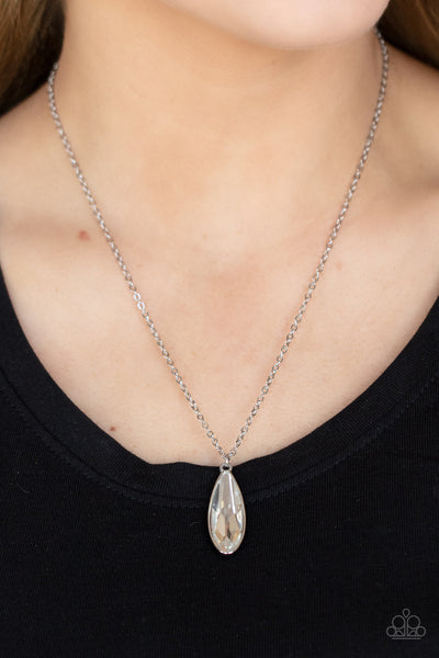 Paparazzi-Prismatically Polished - White Necklace