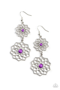 Paparazzi-Posh Posy - Purple Earring