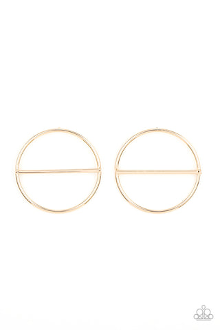 Paparazzi-Dynamic Diameter - Gold Earring