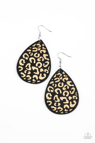 $5  Paparazzi Jewelry Brown Wooden Earring