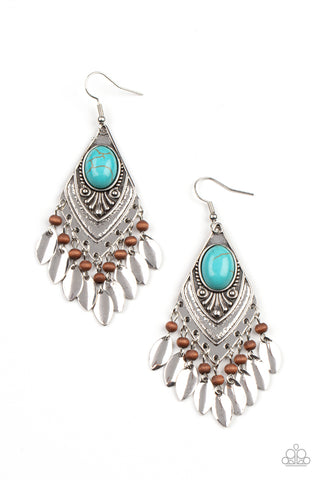 Paparazzi-Earthy Etiquette - Blue Earring