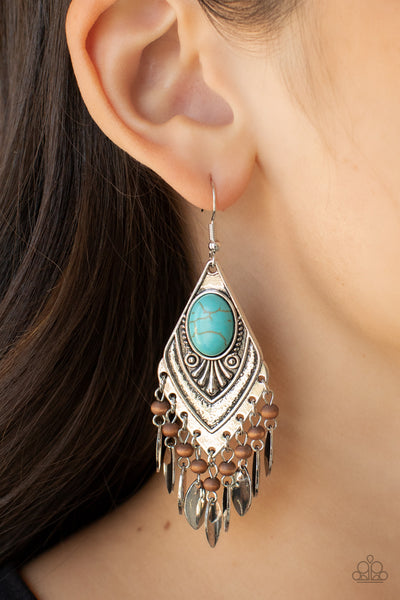 Paparazzi-Earthy Etiquette - Blue Earring