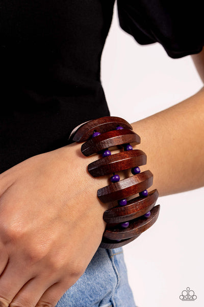 Paparazzi-Bora Bora Bauble - Purple Bracelet