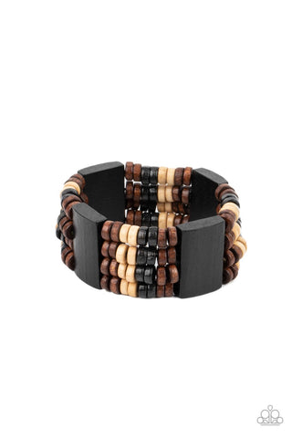 Paparazzi-Aruba Attire - Black Bracelet