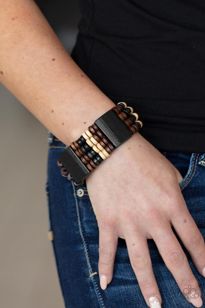 Paparazzi-Aruba Attire - Black Bracelet