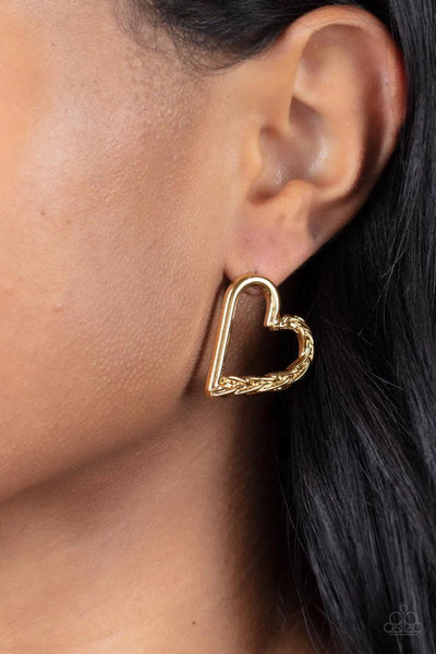 Cupid Who? Gold Post Earring