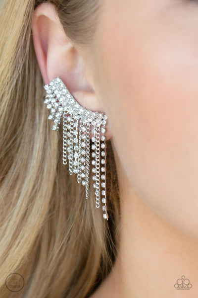 Paparazzi-Thunderstruck Sparkle - White Ear Crawlers