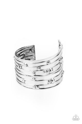 Paparazzi-Mechanical Motif - Silver Bracelet