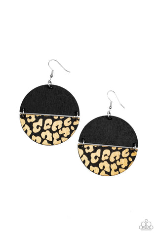 Paparazzi-Jungle Catwalk - Black Earring
