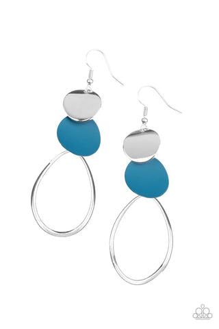 Paparazzi-Retro Reception - Blue Earring