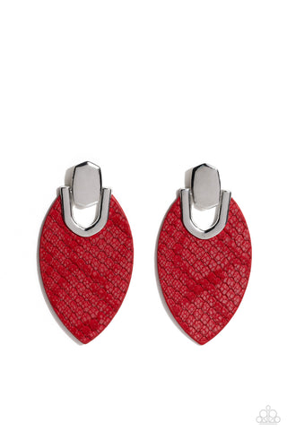Paparazzi-Wildly Workable - Red Earring