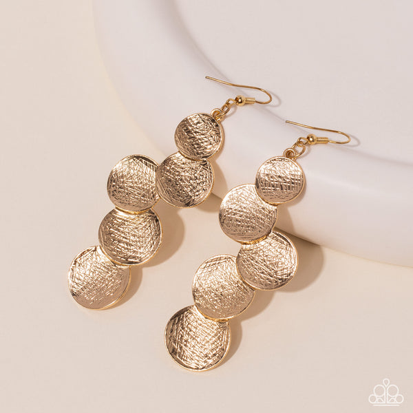 Paparazzi-Token Gesture - Gold Earring