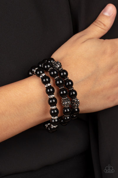 Paparazzi-Poshly Packing - Black Bracelet