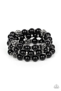 Paparazzi-Poshly Packing - Black Bracelet