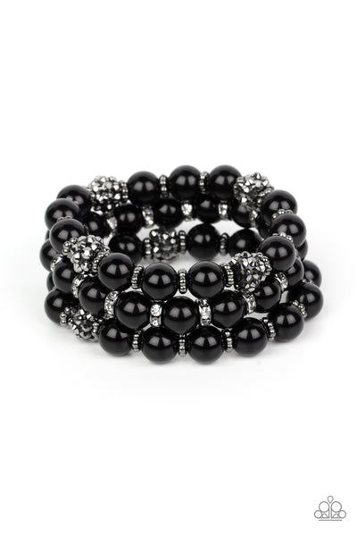 Paparazzi-Poshly Packing - Black Bracelet