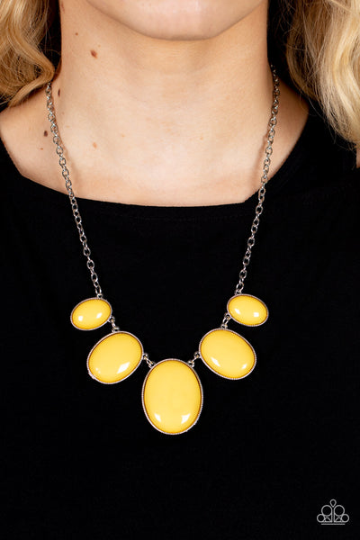 Paparazzi- Vanity - Yellow Necklace