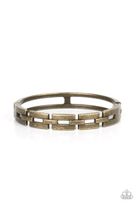 Paparazzi-Closed Circuit Strategy - Brass Bracelet