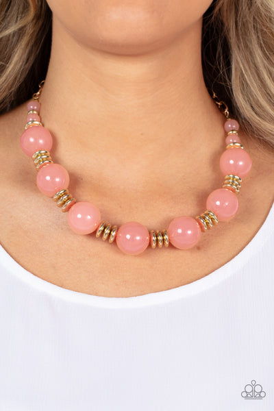 Paparazzi-Race to the POP - Pink Necklace