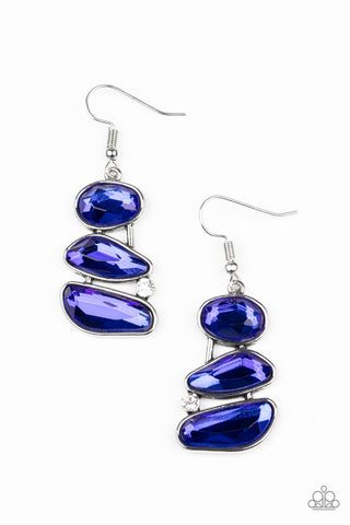 Paparazzi-Gem Galaxy - Blue Earring