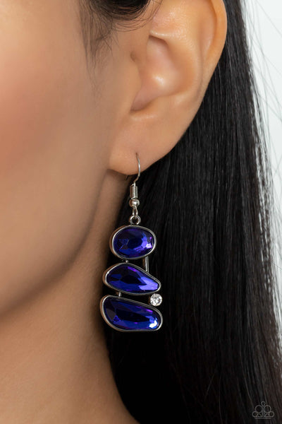 Paparazzi-Gem Galaxy - Blue Earring