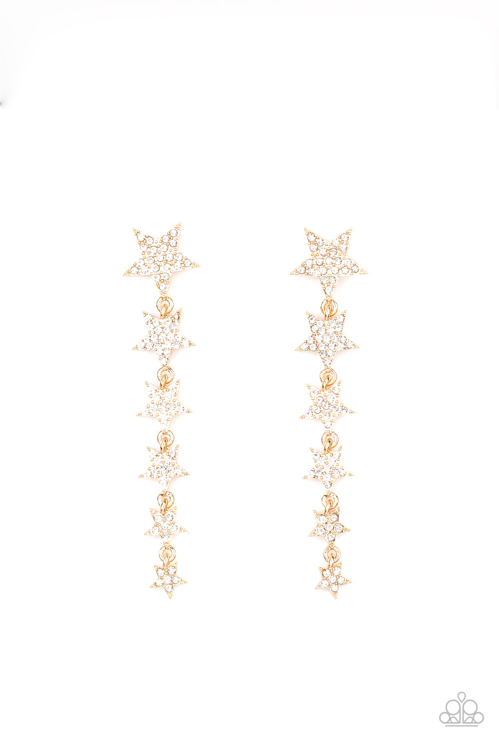 Paparazzi-Americana Attitude - Gold Earring
