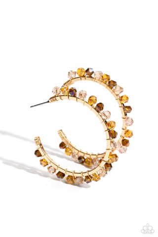 Paparazzi-Halo Hustle - Brown Earring
