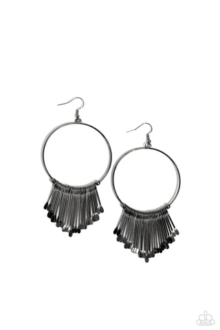 Paparazzi-The Little Dipper - Black Earring