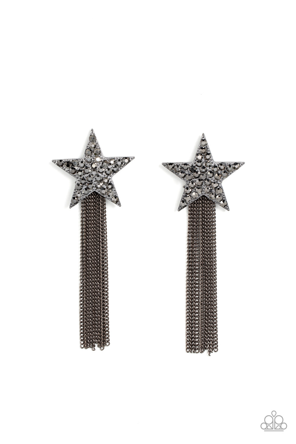 Paparazzi-Superstar Solo - Black Earring
