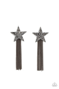 Paparazzi-Superstar Solo - Black Earring